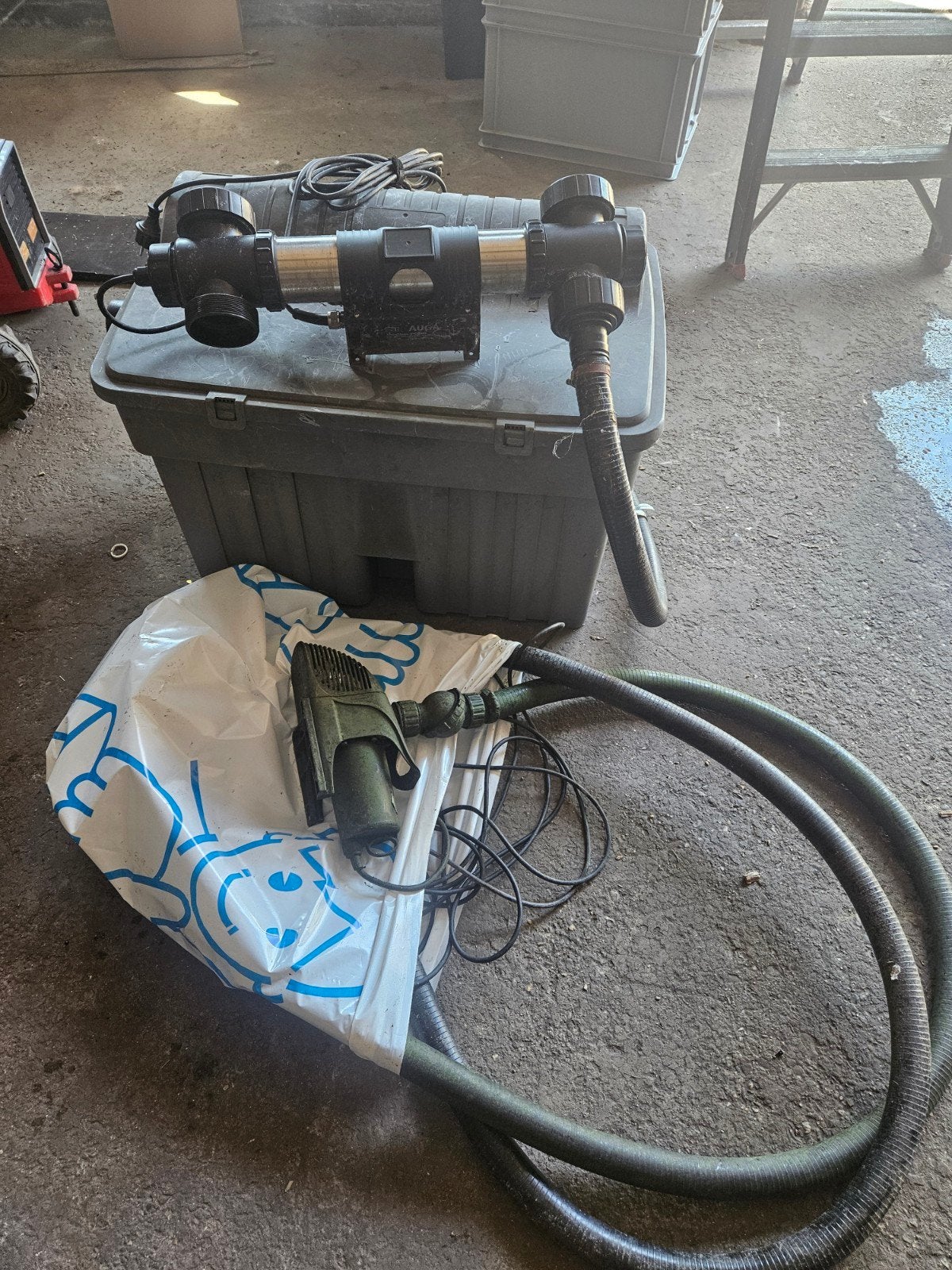 Vijverfilter met UV lamp en pomp - PondClear 24000 UVC, Ophalen, Gebruikt, Vijverfilter