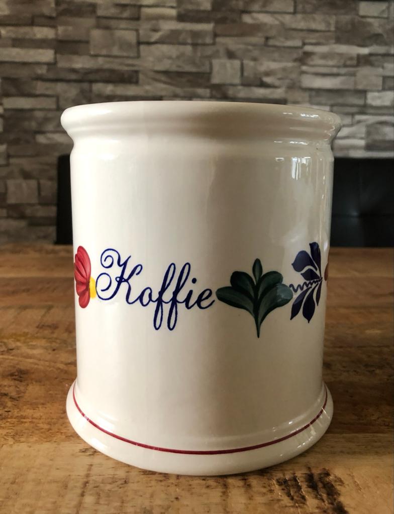 Boerenbont koffie voorraadpot, Huis en Inrichting, Keuken | Servies, Overige typen, Ophalen of Verzenden, Zo goed als nieuw, Aardewerk