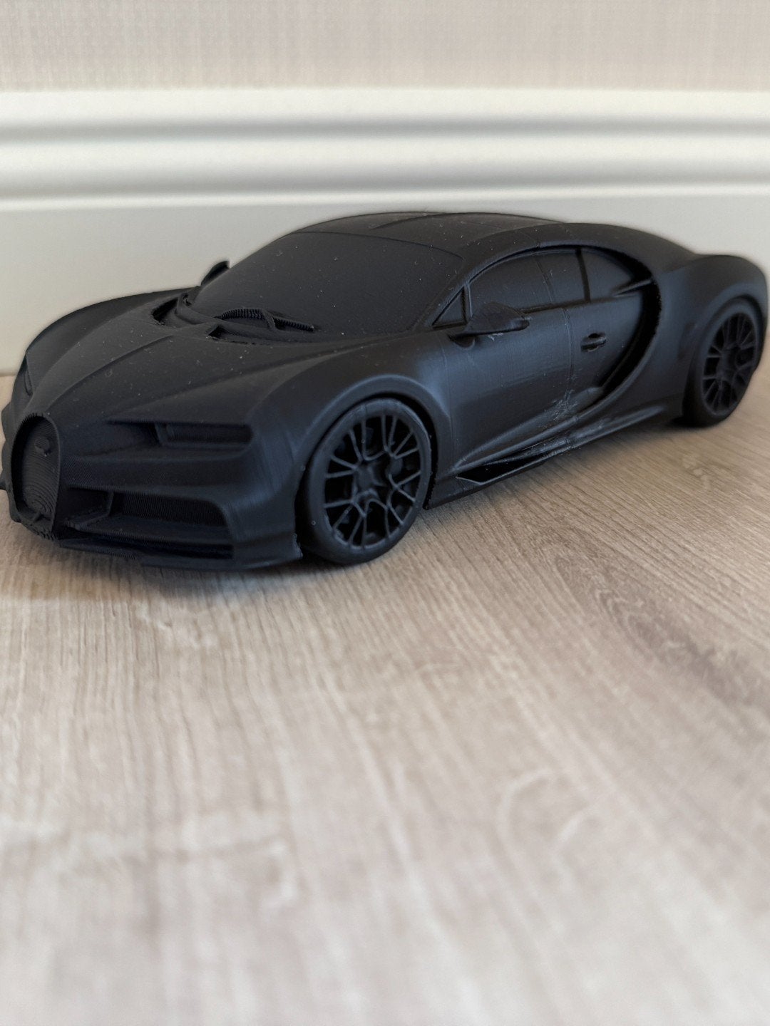 Bugatti Chiron schaalmodel - Mat Zwart, Overige merken, Auto, 1:32 tot 1:50, Ophalen of Verzenden