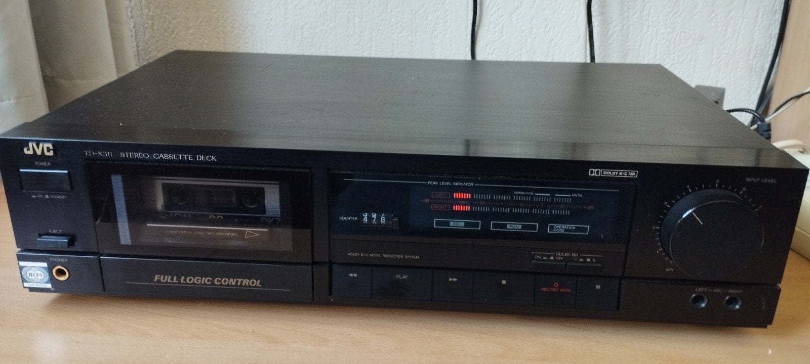 JVC TD-X311 Cassette Deck., Ophalen of Verzenden, Enkel, JVC, Tape counter