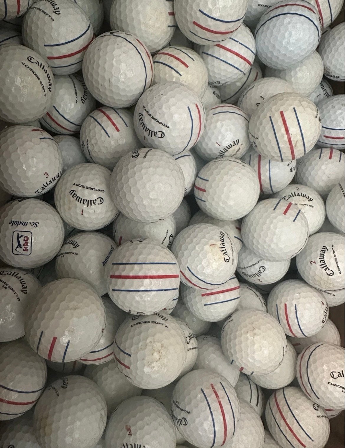 50 Callaway tripple track golfballen, Sport en Fitness, Ophalen of Verzenden, Zo goed als nieuw, Bal(len), Callaway