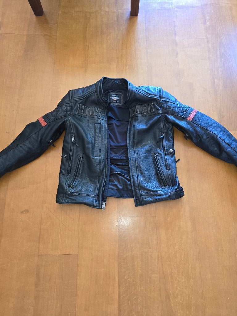 Harley-Davidson Leren Motorjas Maat L met Ventilatie, Motoren, Kleding | Motorkleding, Ophalen, Harley-Davidson, Heren, Jas | leer