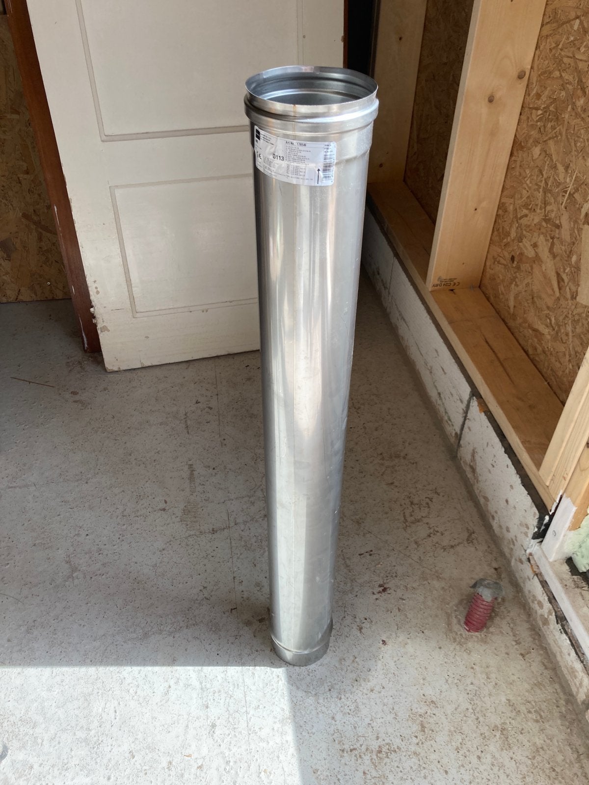 Nieuwe RVS rookkanaal pijp 100 cm - enkelwandig - Schiedel, Ophalen, Nieuw, Afzuiger