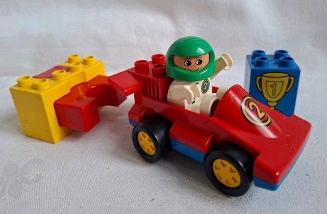 Vintage Duplo set 2607 Catapult Racer met afschietblok, Ophalen of Verzenden, Complete set, Duplo