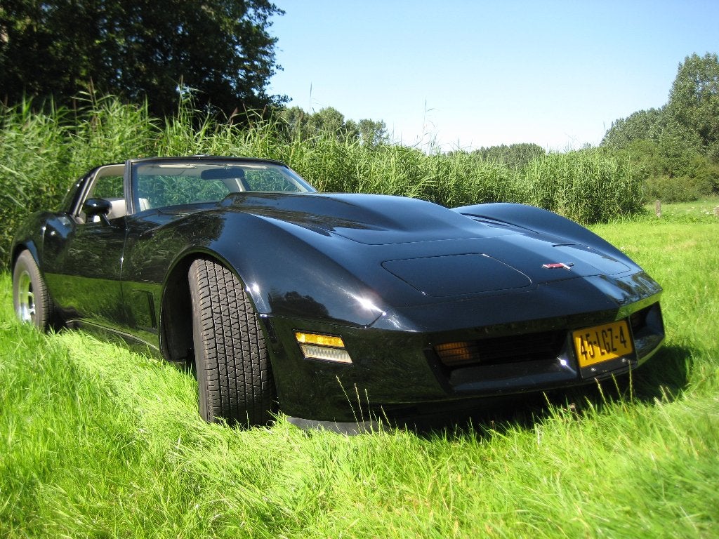 Chevrolet Corvette 1980 Zwart, Auto's, Automaat, Beige, Zwart, Leder