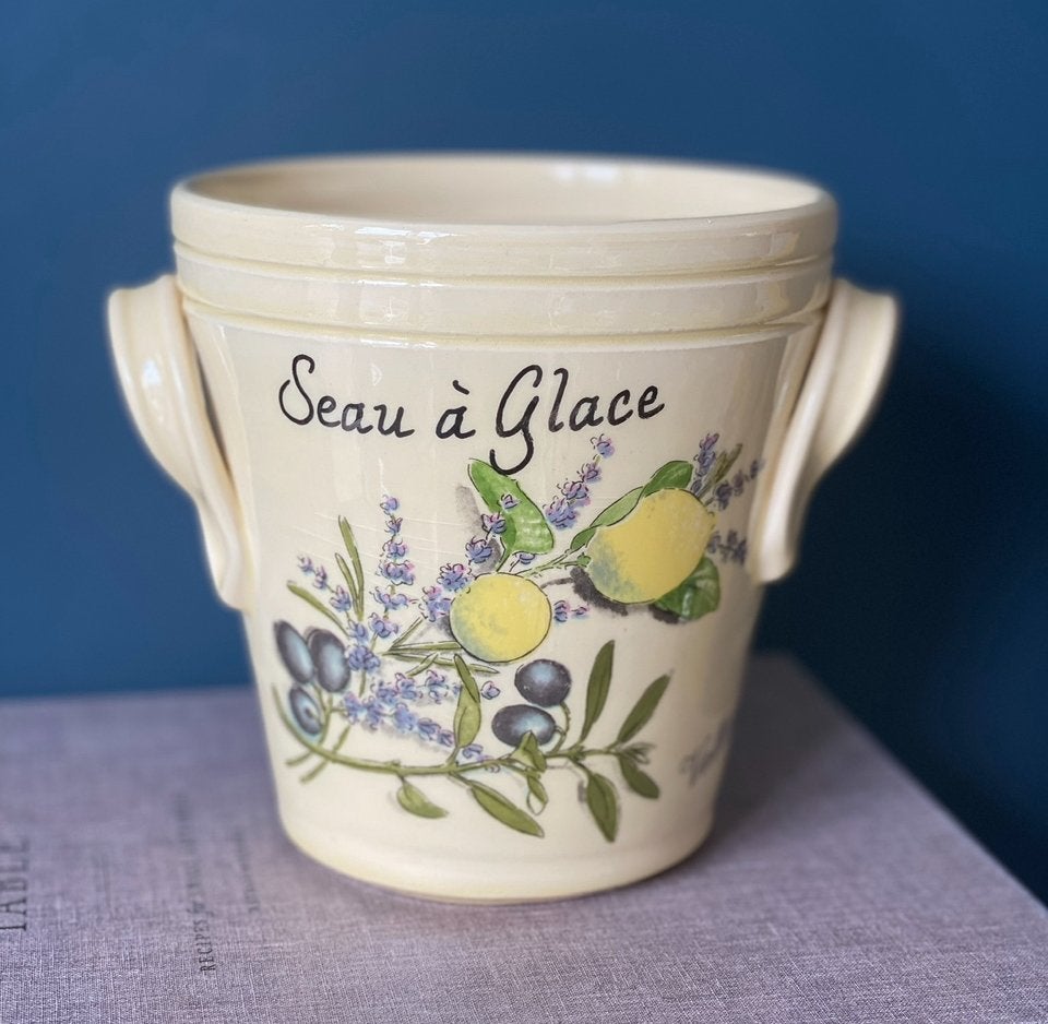 Vallauris vintage ijsemmer in Provence stijl, Ophalen of Verzenden, Zo goed als nieuw, Aardewerk, Overige stijlen