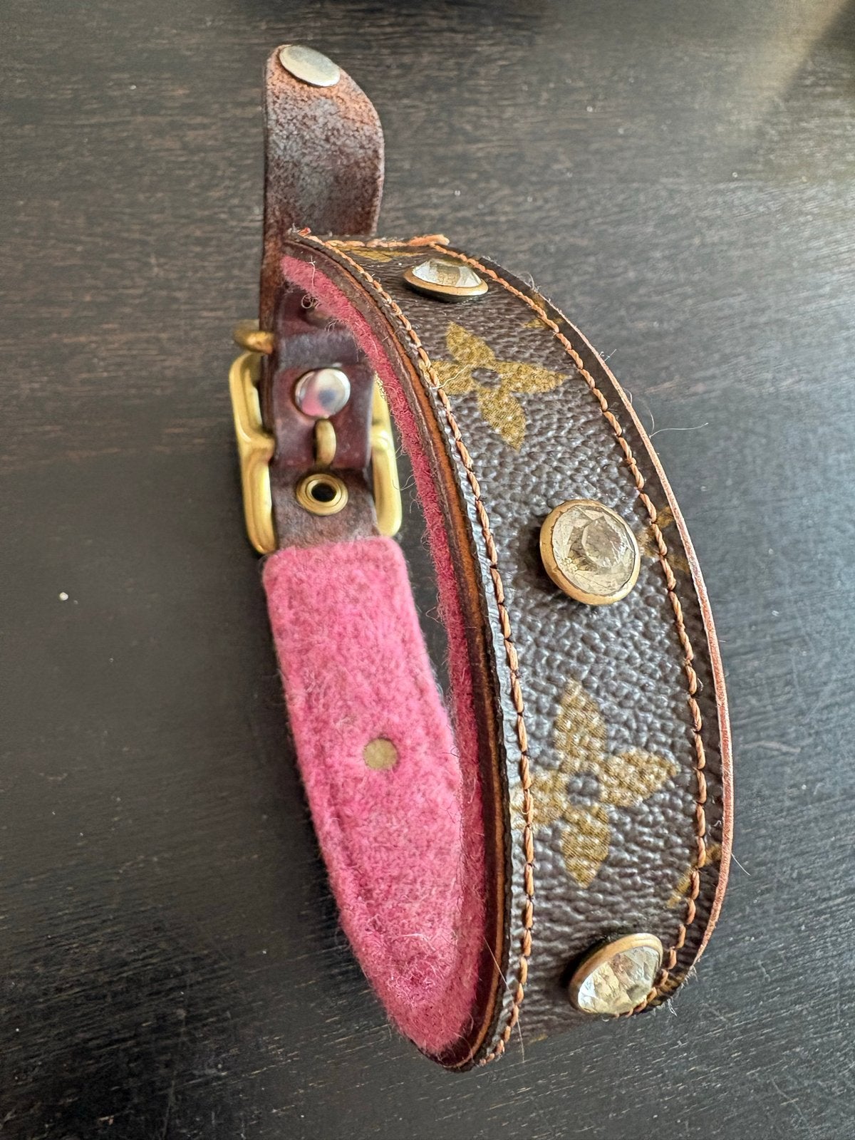 Honden halsbandje - gemaakt van Louis Vuitton tas, Dieren en Toebehoren, Ophalen of Verzenden, Zo goed als nieuw