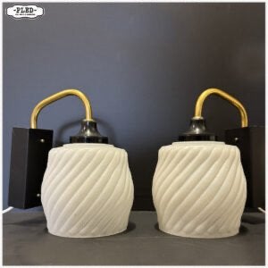 Set van twee wandlampen Lampen Bedlampen, Overige merken, Gebruikt, Zwart, Glas