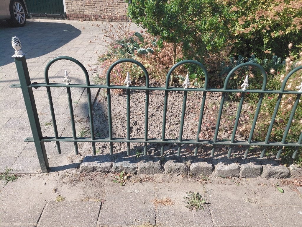 Smeedijzeren hek, Ophalen, Met poort, Gebruikt, Sierhekwerk