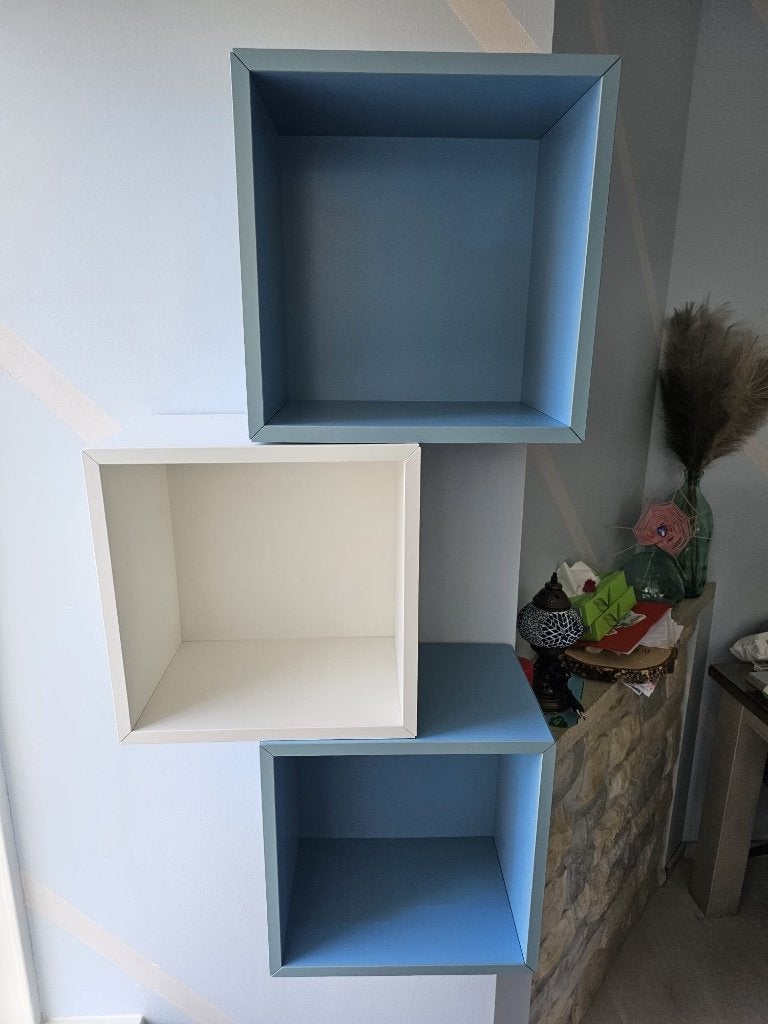 3x IKEA EKET wandkasten (35x35x35 cm) – set of los, Ophalen, Zo goed als nieuw, Minder dan 150 cm, Minder dan 100 cm