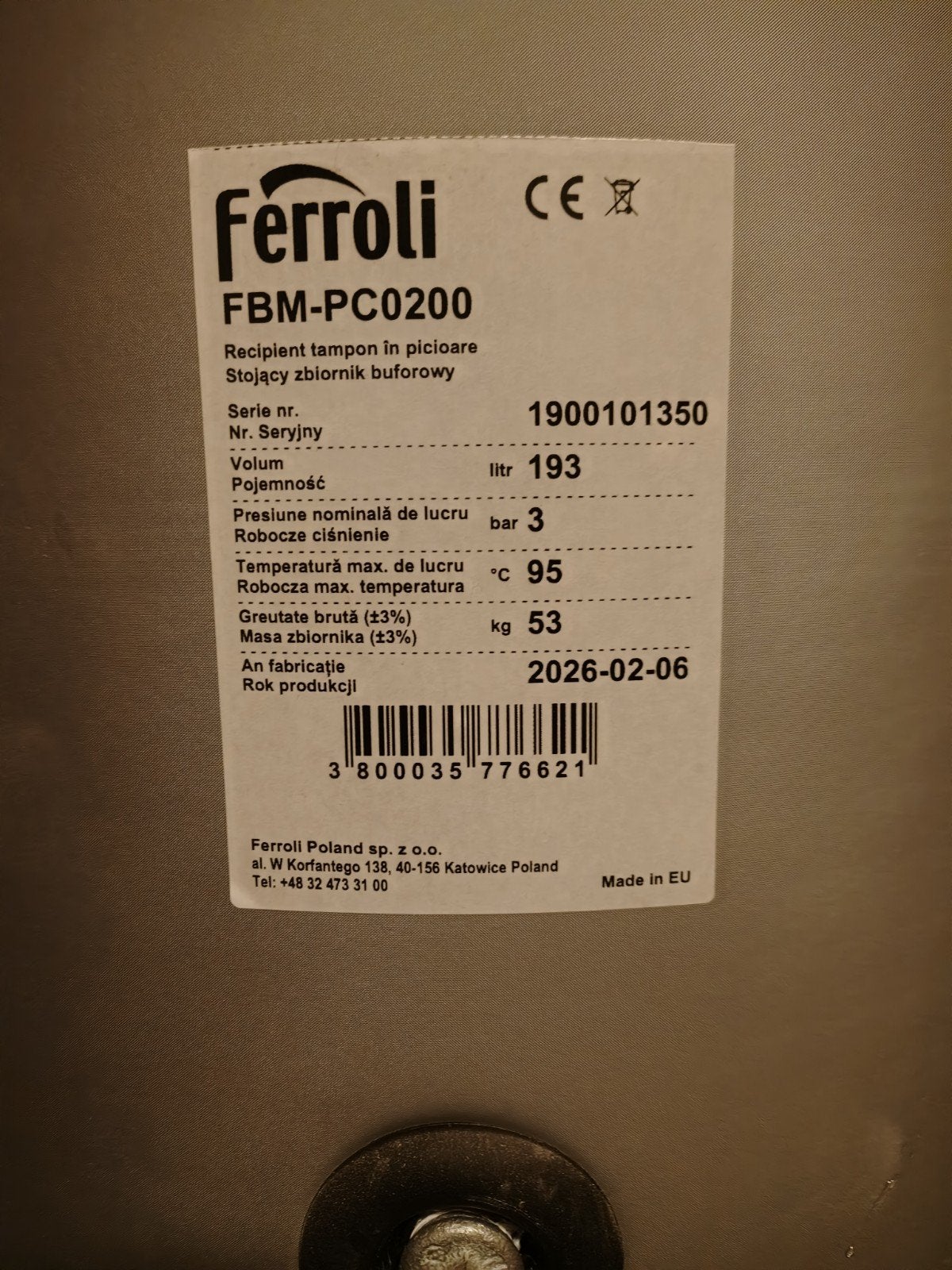 BUFFERVAT MET POMP, 100 liter of meer, Ophalen, Zo goed als nieuw, Minder dan 3 jaar oud