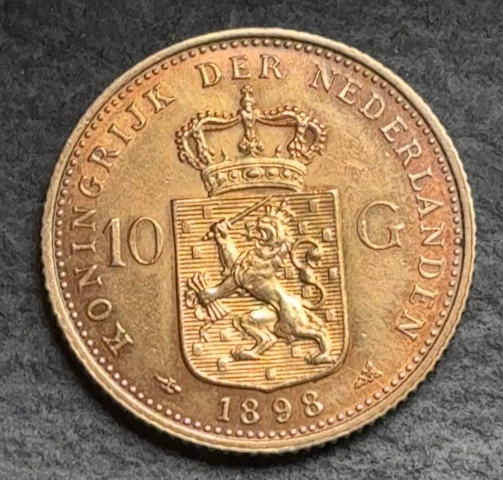 10 gulden goud 1898 Wilhelmina topkwaliteit, Postzegels en Munten, Munten | Nederland, Ophalen of Verzenden, Koningin Wilhelmina