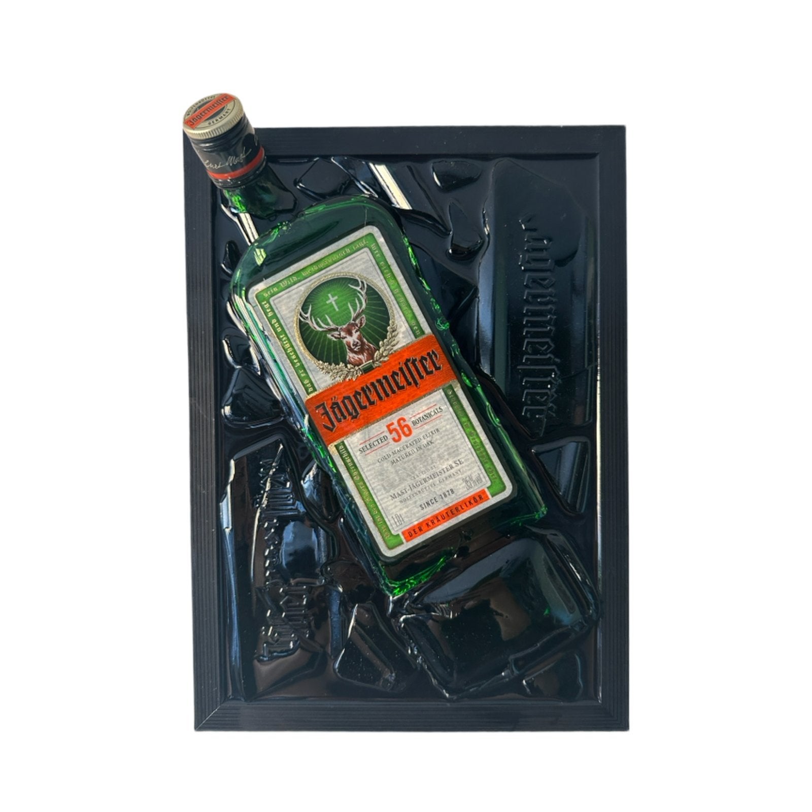 Jagermeister 2 broken bottle schilderij, Antiek en Kunst, Kunst | Schilderijen | Modern, Ophalen of Verzenden
