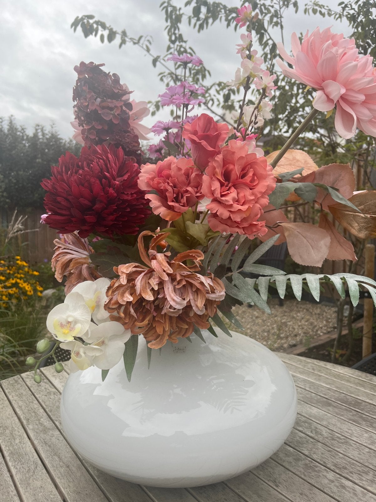 Fidrio Vaas centre piece, Ophalen, Zo goed als nieuw, Wit, Glas