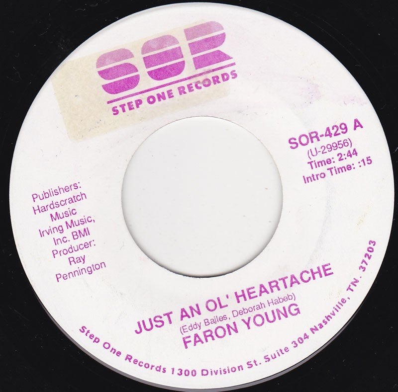 Faron Young - Just An Ol' Heartache 7", Ophalen of Verzenden, Zo goed als nieuw, 7 inch, Country en Western