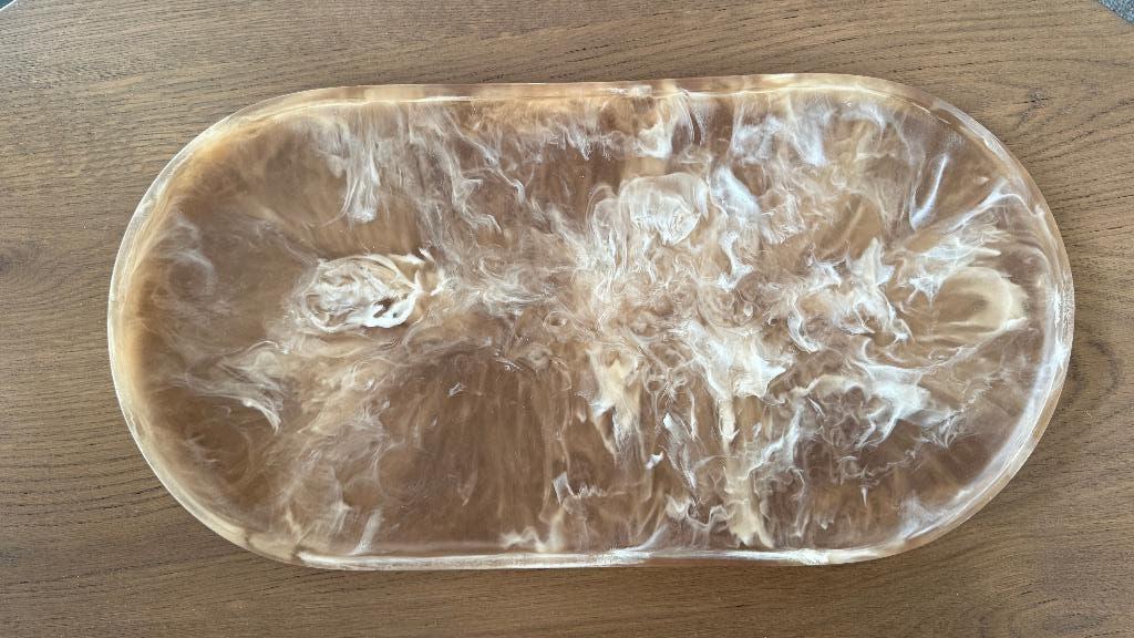 Dienblad marmerlook | Versmissen, Huis en Inrichting, Ophalen, Nieuw, Ovaal, Kunststof