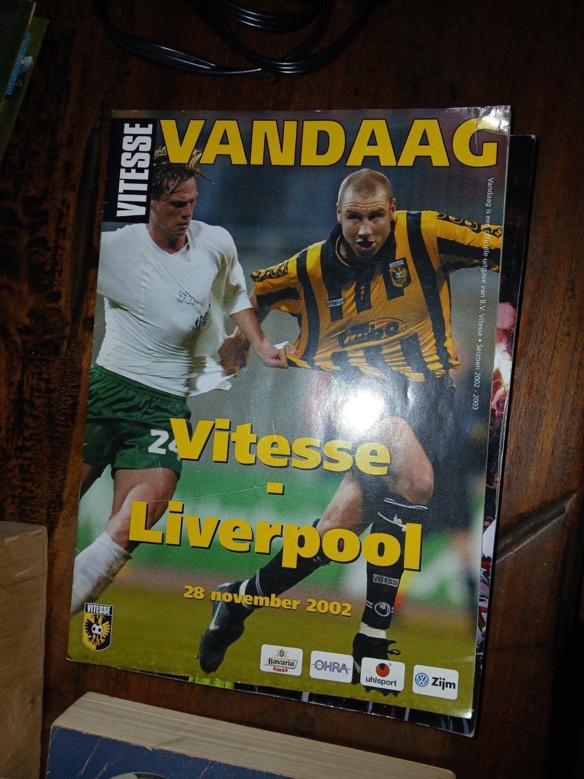 Vitesse - Liverpool 28 november 2002 programmaboekje, Verzamelen, Ophalen of Verzenden