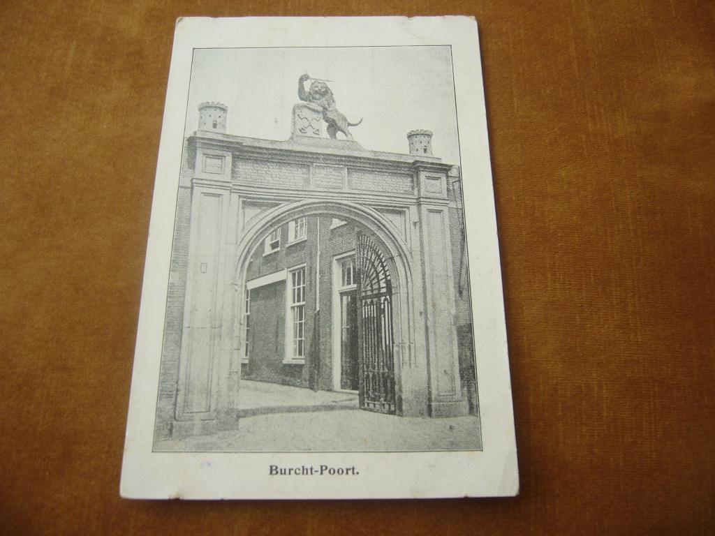 LEIDEN  =  BURCHT POORT   1925, Ophalen of Verzenden, 1920 tot 1940, Gelopen, Zuid-Holland
