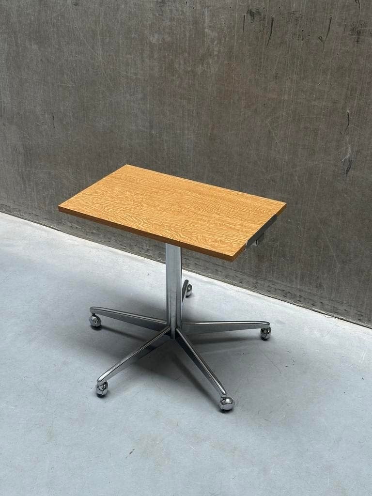 Vintage Verrijdbare Bijzettafel / Tv Tafel / Audiomeubel '60, Minder dan 55 cm, Gebruikt, X, Rechthoekig