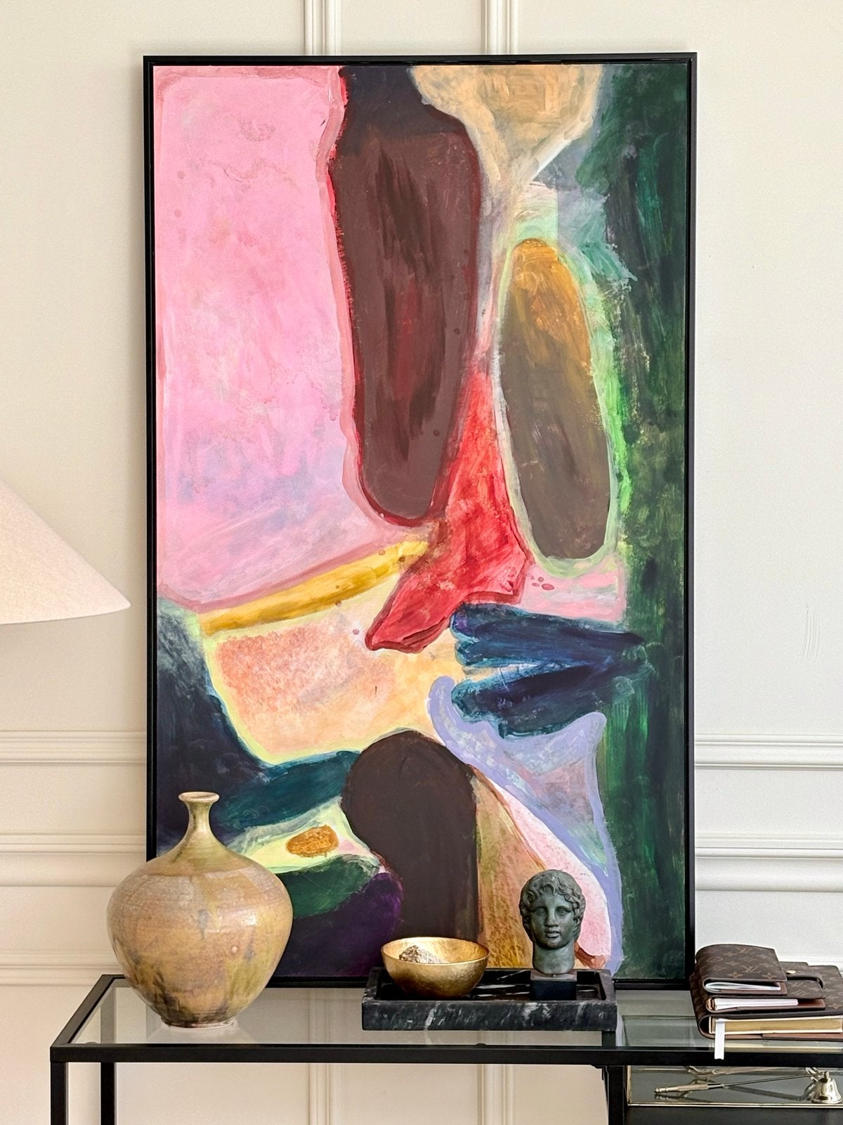 Groot handgemaakt abstract schilderij 70x117 cm, Antiek en Kunst, Ophalen