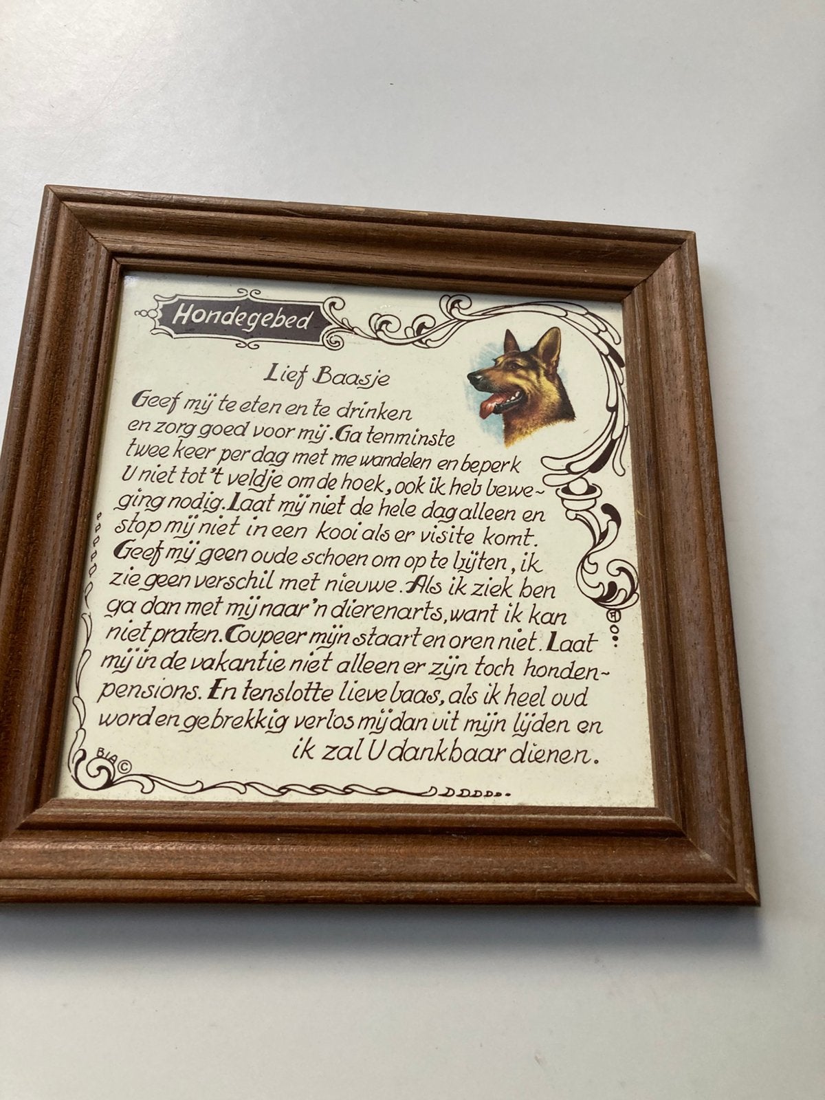 Tegel honden gebed, Ophalen of Verzenden