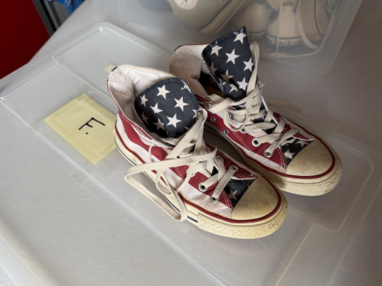 Converse All Star USA Vlag Sneakers Maat 36.5, Verzenden, Gedragen, Overige kleuren, Sneakers of Gympen