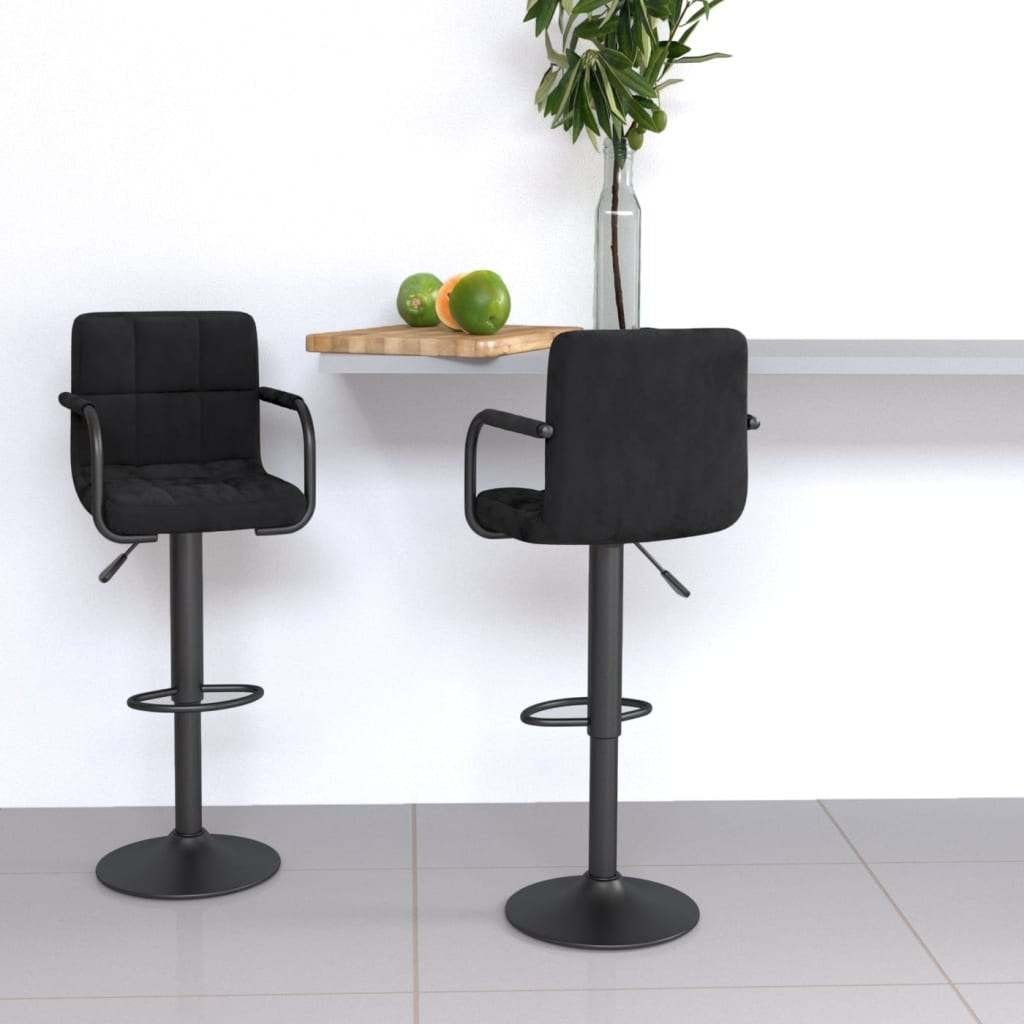 2 st Barkrukken barkruk fluweel zwart GRATIS VERZONDEN!, Verzenden, 60 tot 90 cm, Nieuw, Nvt