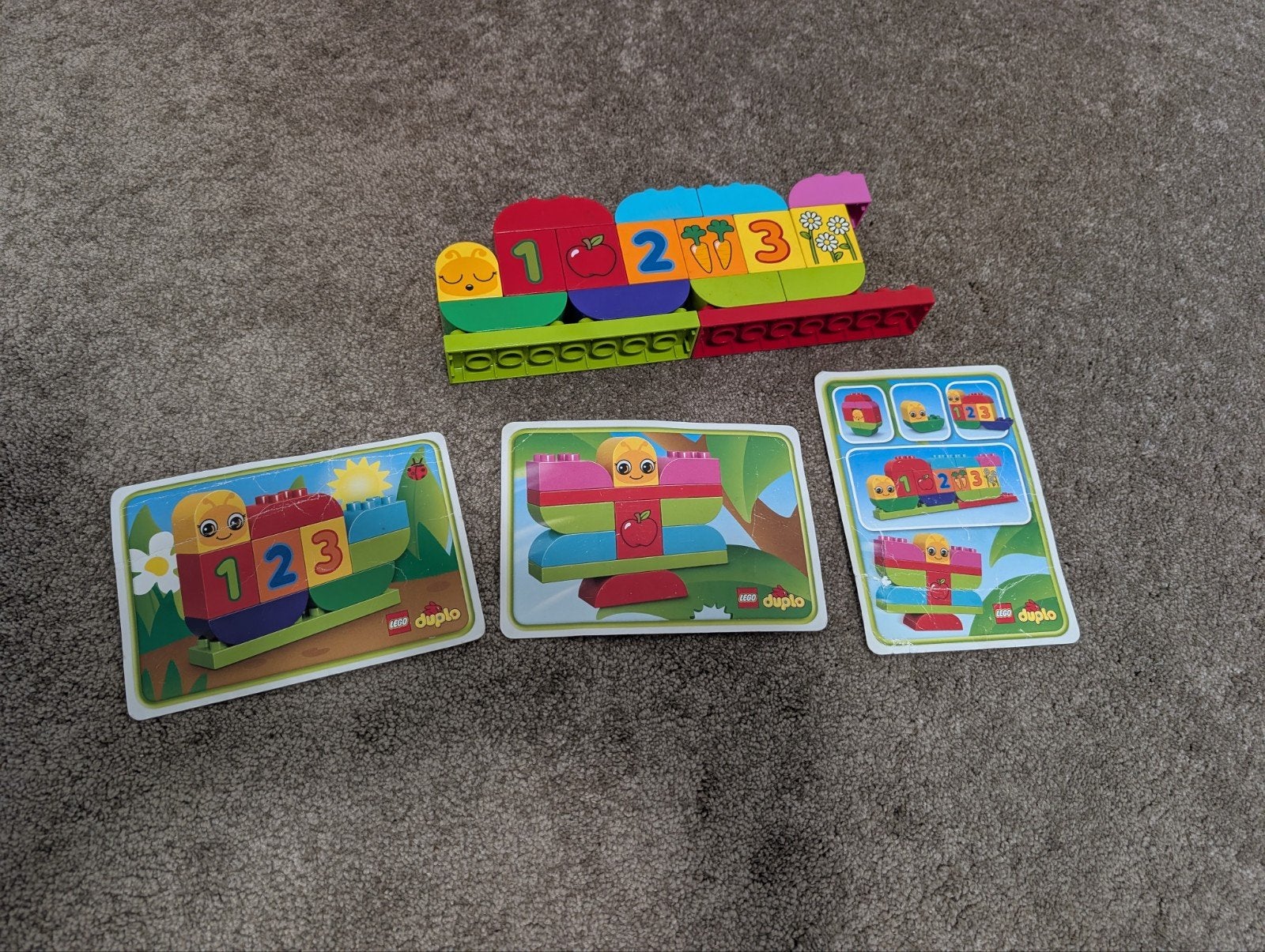Duplo Vlinder Rups 123 met kaarten, Kinderen en Baby's, Gebruikt, Ophalen of Verzenden, Duplo, Complete set