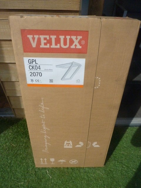 Nieuw Velux houten uitzet tuimelvenster / GPL CK04 ( 55 x 98, Ophalen, Wit, Hout, Nieuw