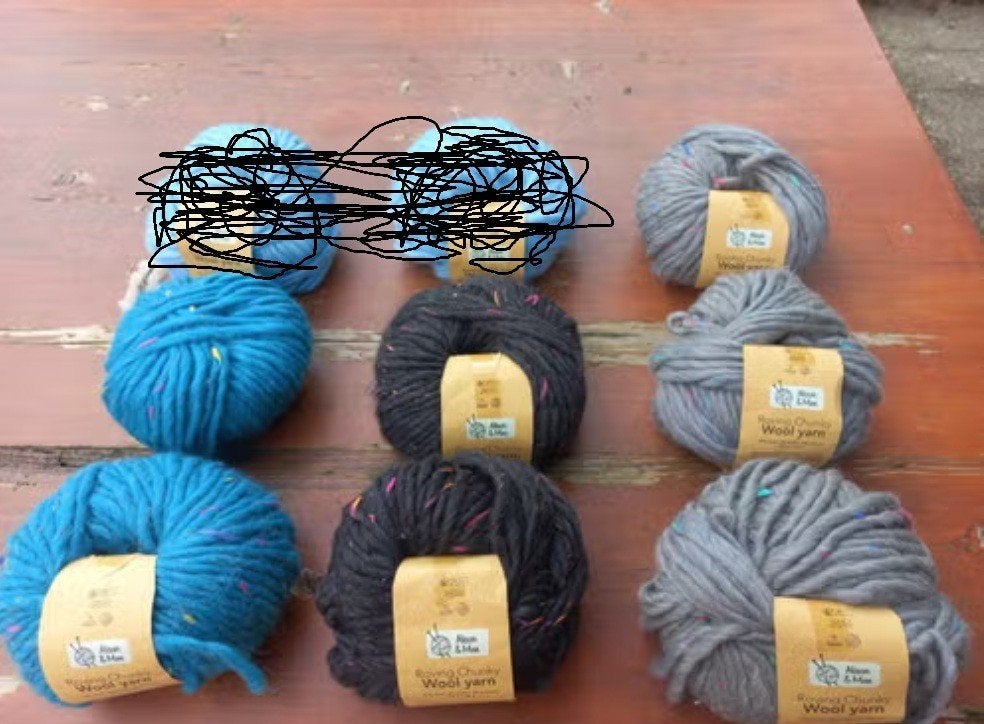 Alison &mae, Roving Chunky Wool yarn, 7 bollen., Ophalen of Verzenden, Nieuw, Breien of Haken, Wol of Garen