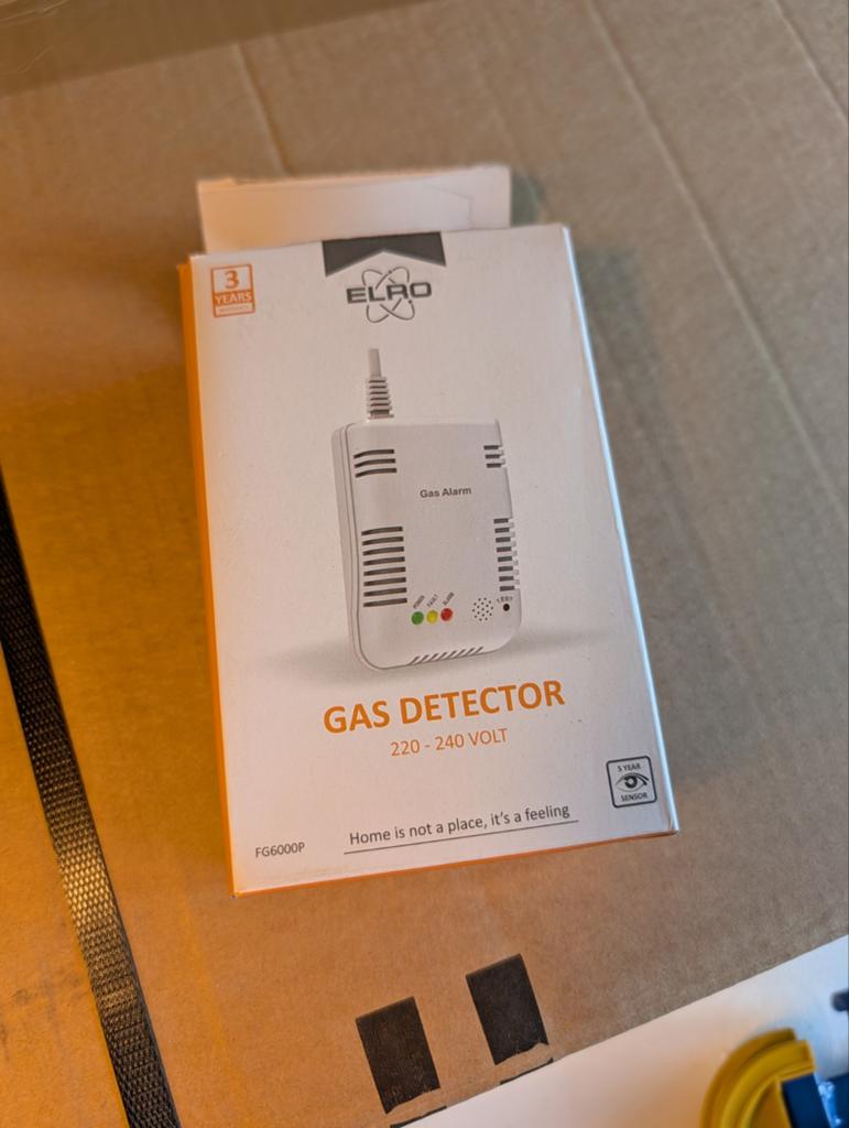 ELRO Gasmelder FG6000P - Nieuw in doos, Ophalen of Verzenden, Nieuw, Detector, Sensor of Melder, Overige soorten