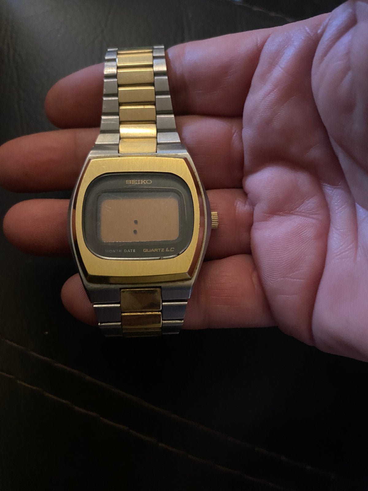 Vintage Seiko Quartz ( werkt niet), Sieraden, Tassen en Uiterlijk, Horloges | Heren, Ophalen, Gebruikt, Staal, Seiko