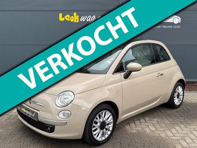 Fiat 500 1.2 Lounge Automaat *cappuccino *navi *nieuwstaat, Auto's, 1242 cc, 4 cilinders, 840 kg, 4 stoelen