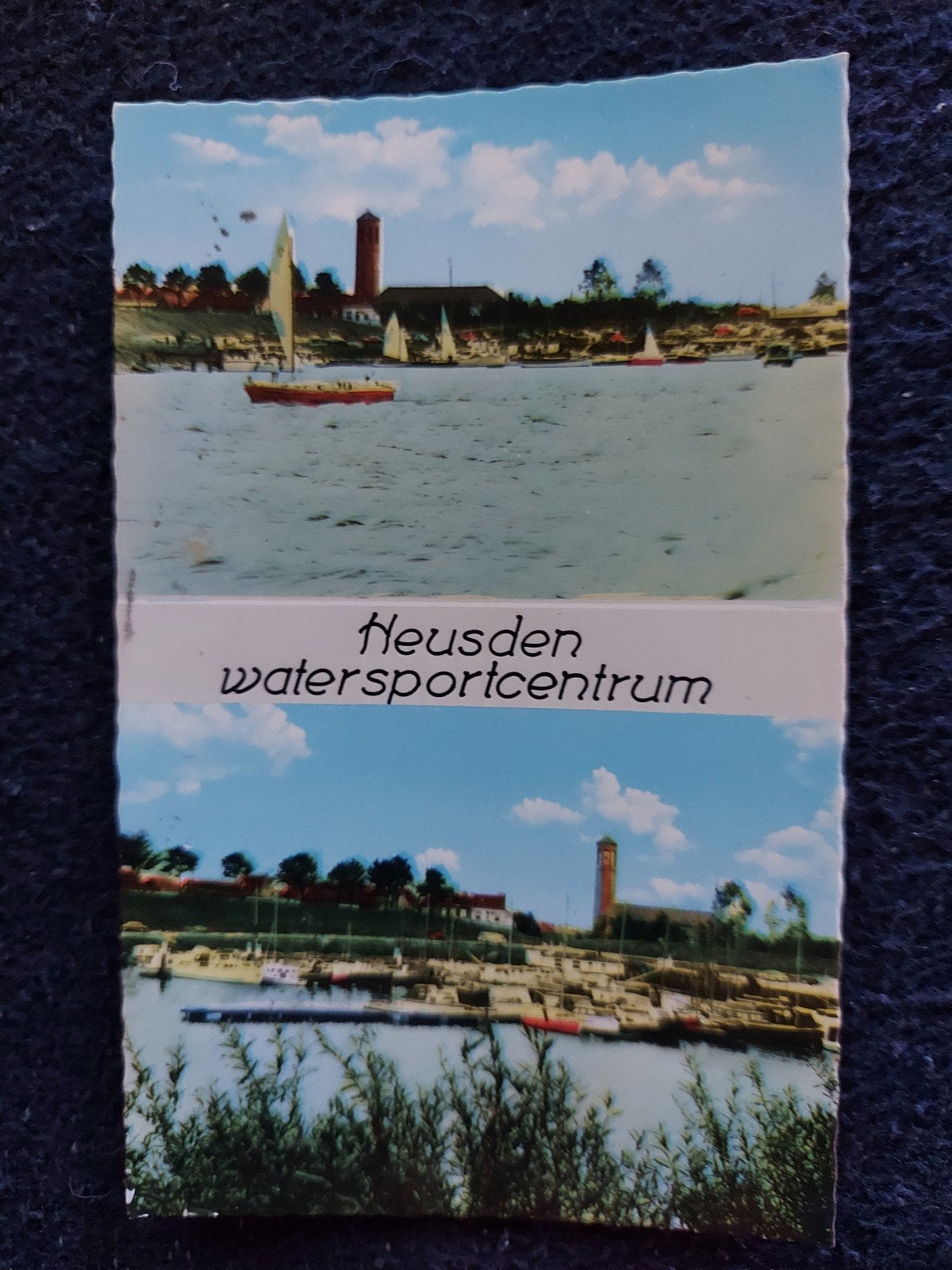 Ansichtkaart Heusden watersportcentrum (1968), Verzamelen, Ophalen of Verzenden, 1960 tot 1980, Gelopen, Noord-Brabant