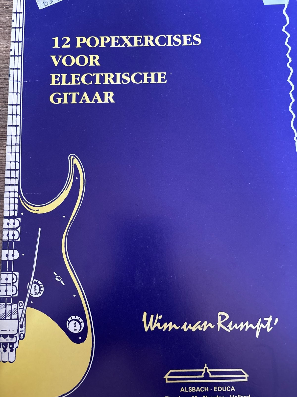 12 Popexercises voor Elektrische Gitaar - Wim van Rumpt, Les of Cursus, Ophalen of Verzenden, Populair, Gitaar