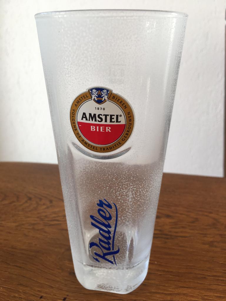 Bierglas "Amstel Radler" Frosted 0,3 Liter, Ophalen of Verzenden, Zo goed als nieuw, Glas of Glazen, Overige merken