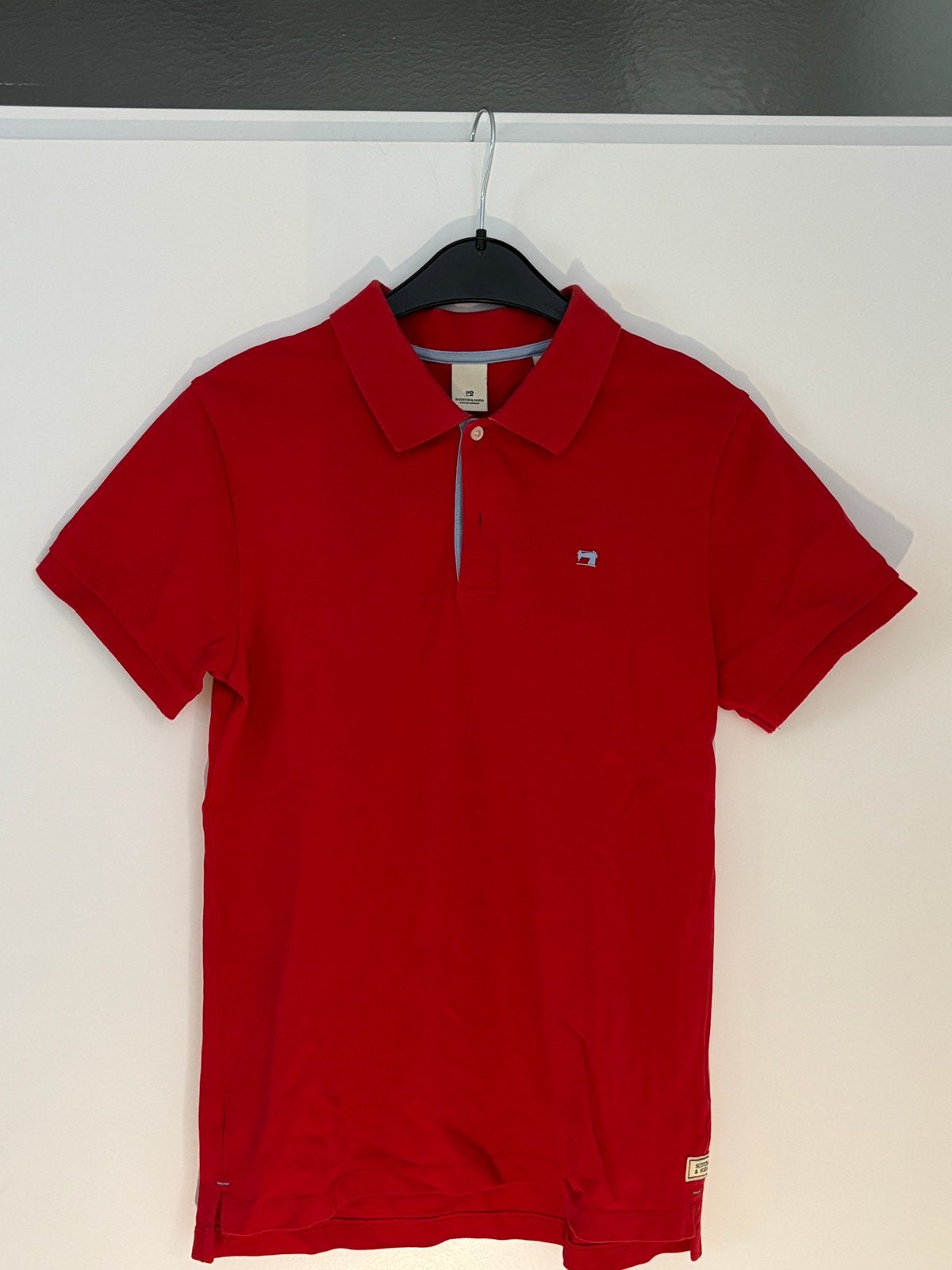 Scotch & Soda Rood Poloshirt - Maat 14 (164), Ophalen of Verzenden, Gebruikt, Jongen, Shirt of Longsleeve