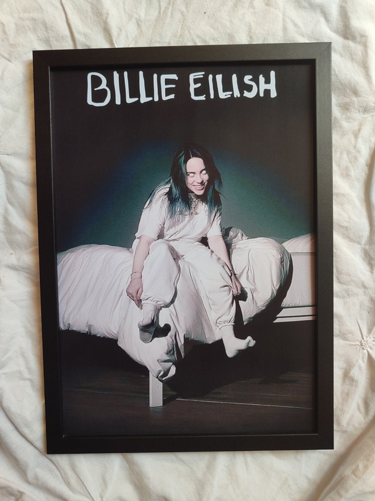 Ingelijste Billie Eilish poster - 21x30cm, Rechthoekig Staand, Met lijst, A4 of kleiner, Ophalen of Verzenden