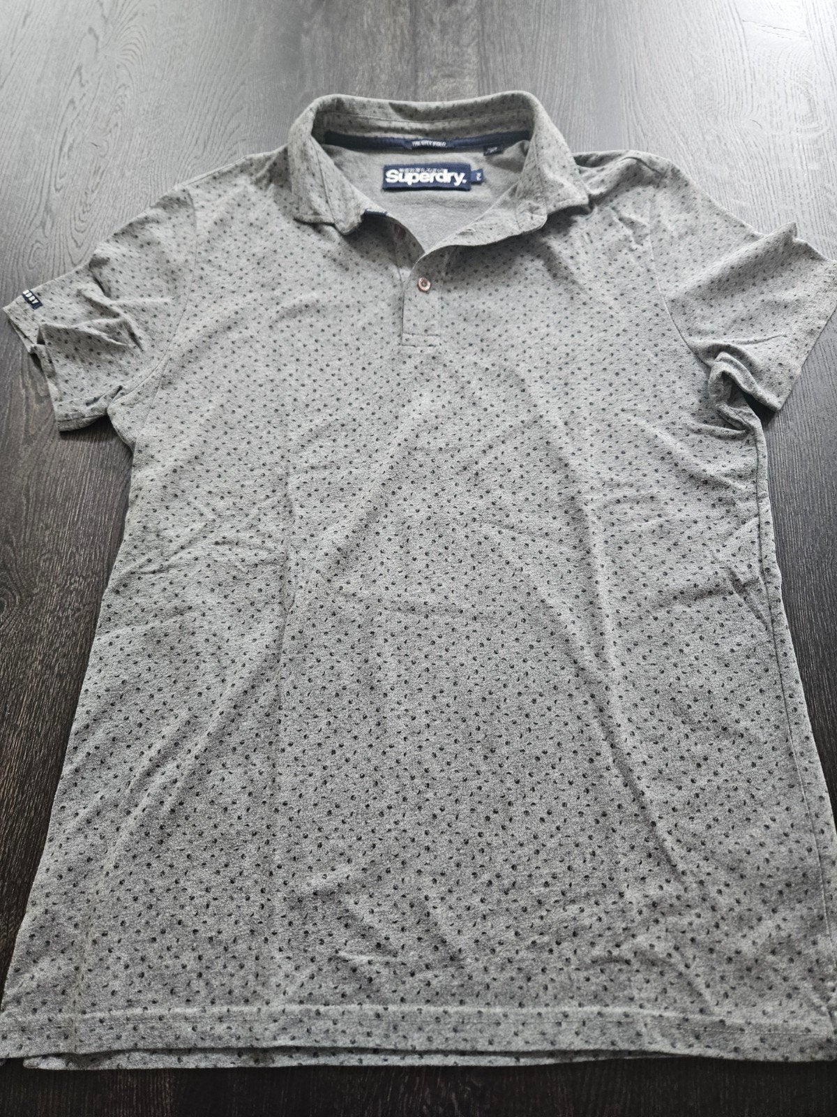 Superdry hr. Polo grijs,mt.XL valt als L. grijs, €5,00, Kleding | Heren, Polo's, Maat 52/54 (L), Ophalen of Verzenden, Grijs, Gedragen