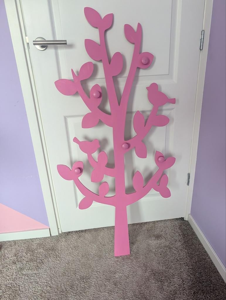 Roze houten boom kapstokje voor kinderkamer, Kinderen en Baby's, Kinderkamer | Inrichting en Decoratie, Ophalen of Verzenden, Gebruikt