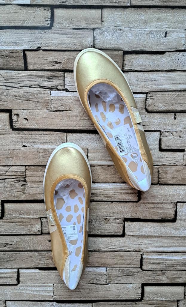 Nike - nieuwe goudkleurige ballerina's, 39 & 40, Overige kleuren, Verzenden, Nike, Nieuw