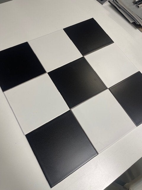 Restpartij! Vloertegel Zwart 20x20 (dambord) nu €24,-, Keramiek, Overige typen, Nieuw, Ophalen of Verzenden