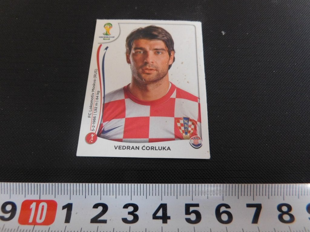 sticker panini voetbal WK 2014 #55 vedran corluka, Ophalen of Verzenden, Zo goed als nieuw