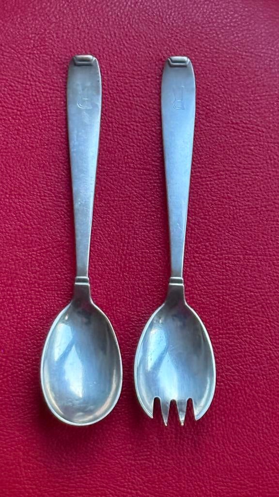 Verzilverde Sla Couvert Salade Bestek - 18,5 cm, Ophalen of Verzenden