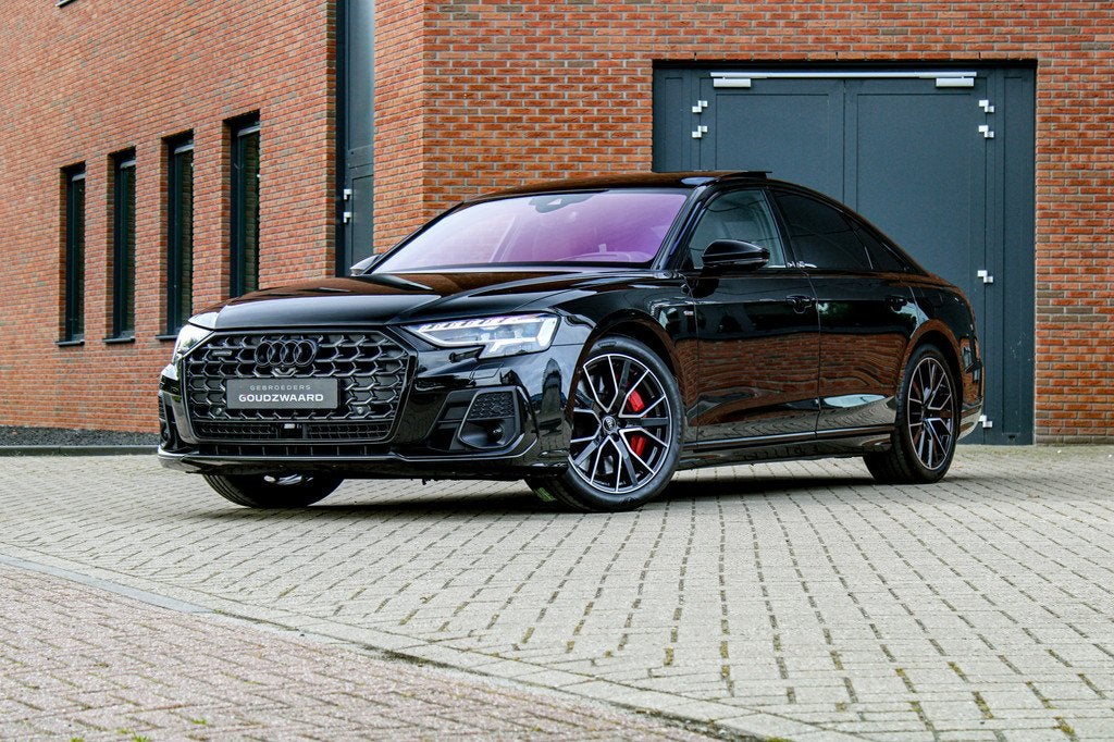 Audi A8 60 TFSI e quattro | Audi Exclusive | B&O | 4-wiel be, Auto's, Audi, Automaat, Adaptive Cruise Control, Gebruikt, Zwart