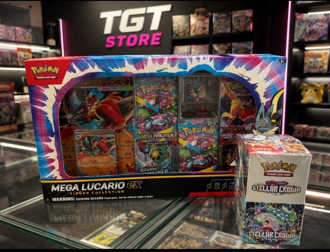 Pokémon Mega Lucario EX Box en Stellar Crown Booster 18X, Ophalen of Verzenden, Nieuw, Boosterbox