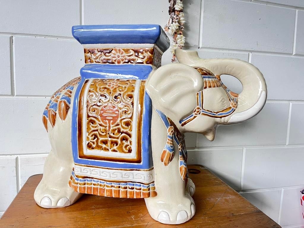 Olifant xxl keramiek olifant plantenstandaard olifant, Ophalen