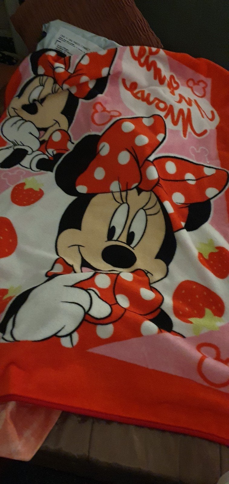 Minnie Mouse deken/plaid, Disney, Disney, Verzenden, Overige typen