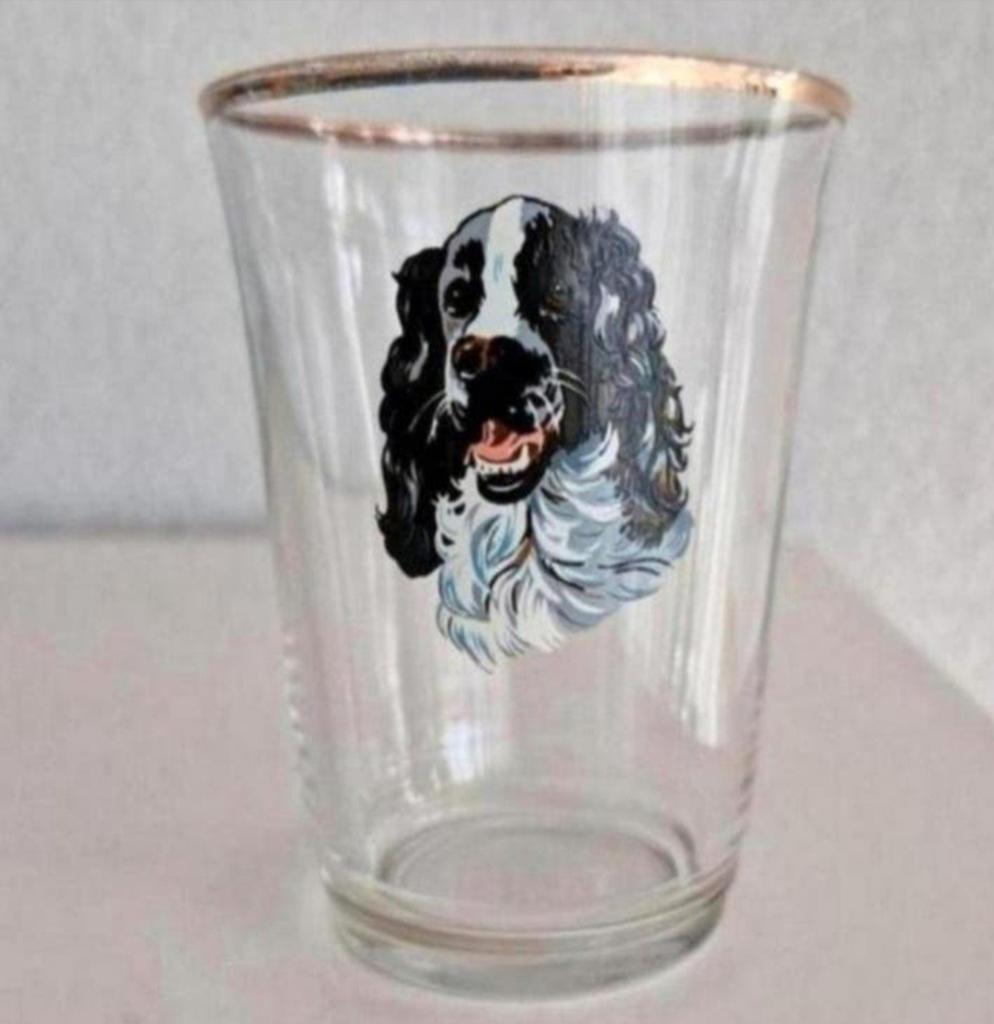 Glas met Hond opdruk, Ophalen of Verzenden, Zo goed als nieuw, Bierglas
