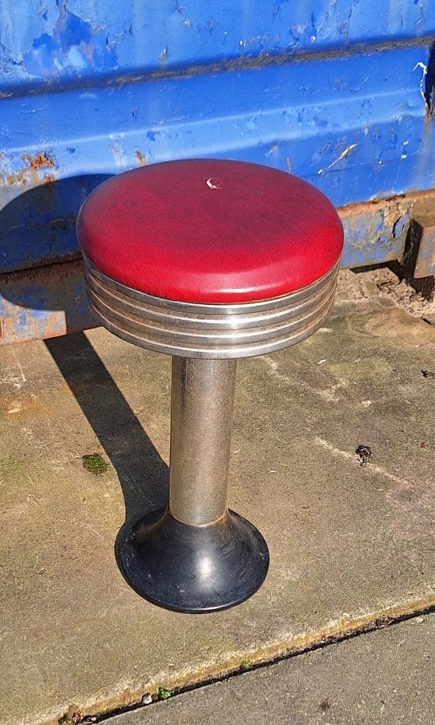 2 x originele USA draaikruk, kruk, dinerkruk uit 50'r jaren., Ophalen, Overige materialen, Gebruikt, .